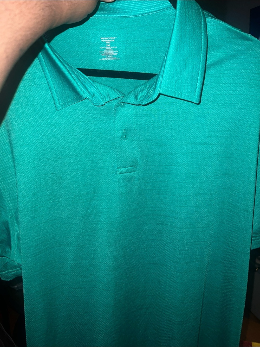 Men's Teal Short-Sleeve Polo Shirt